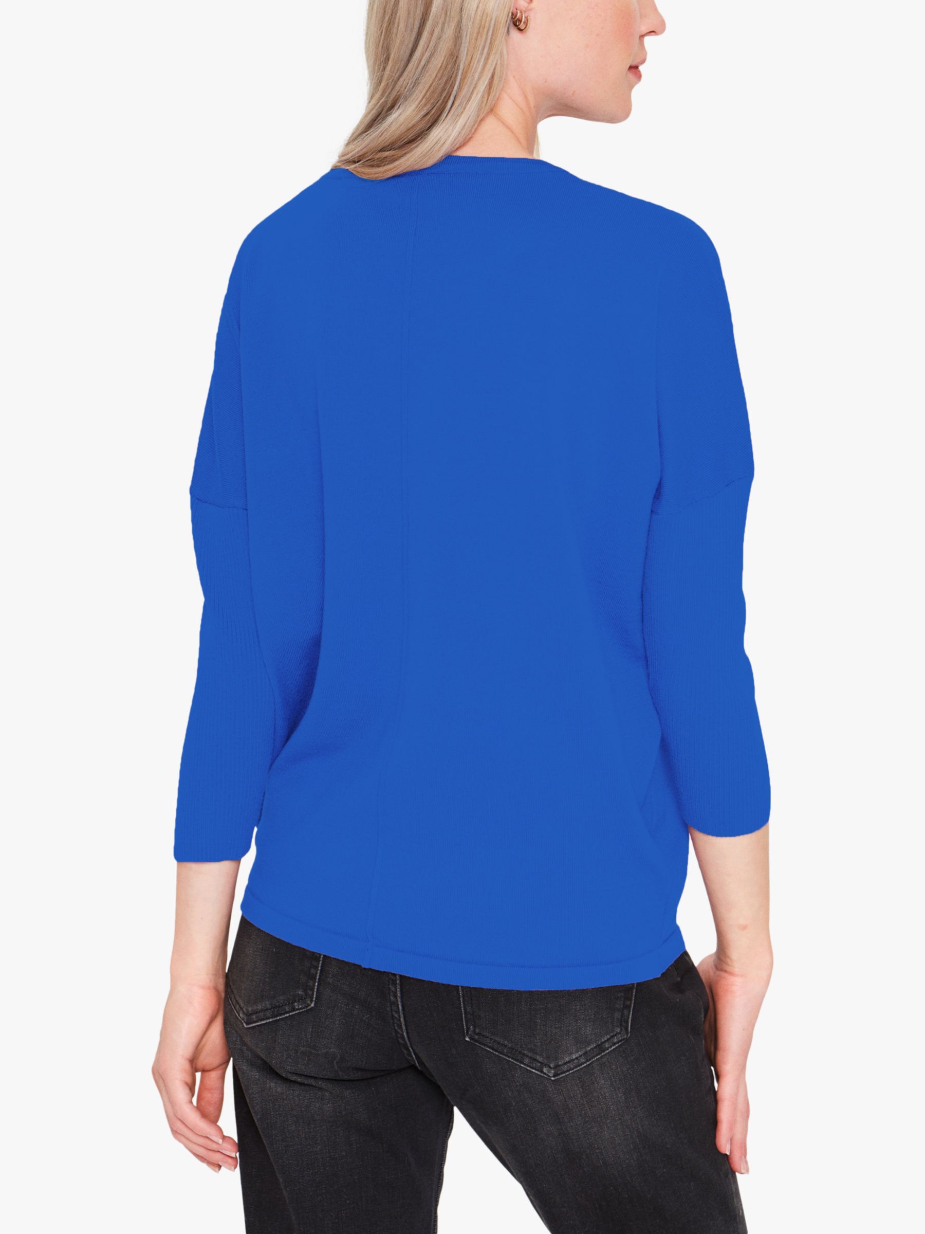 Saint Tropez Mila Round Neck Pullover Jumper, Surf Blue at John Lewis ...