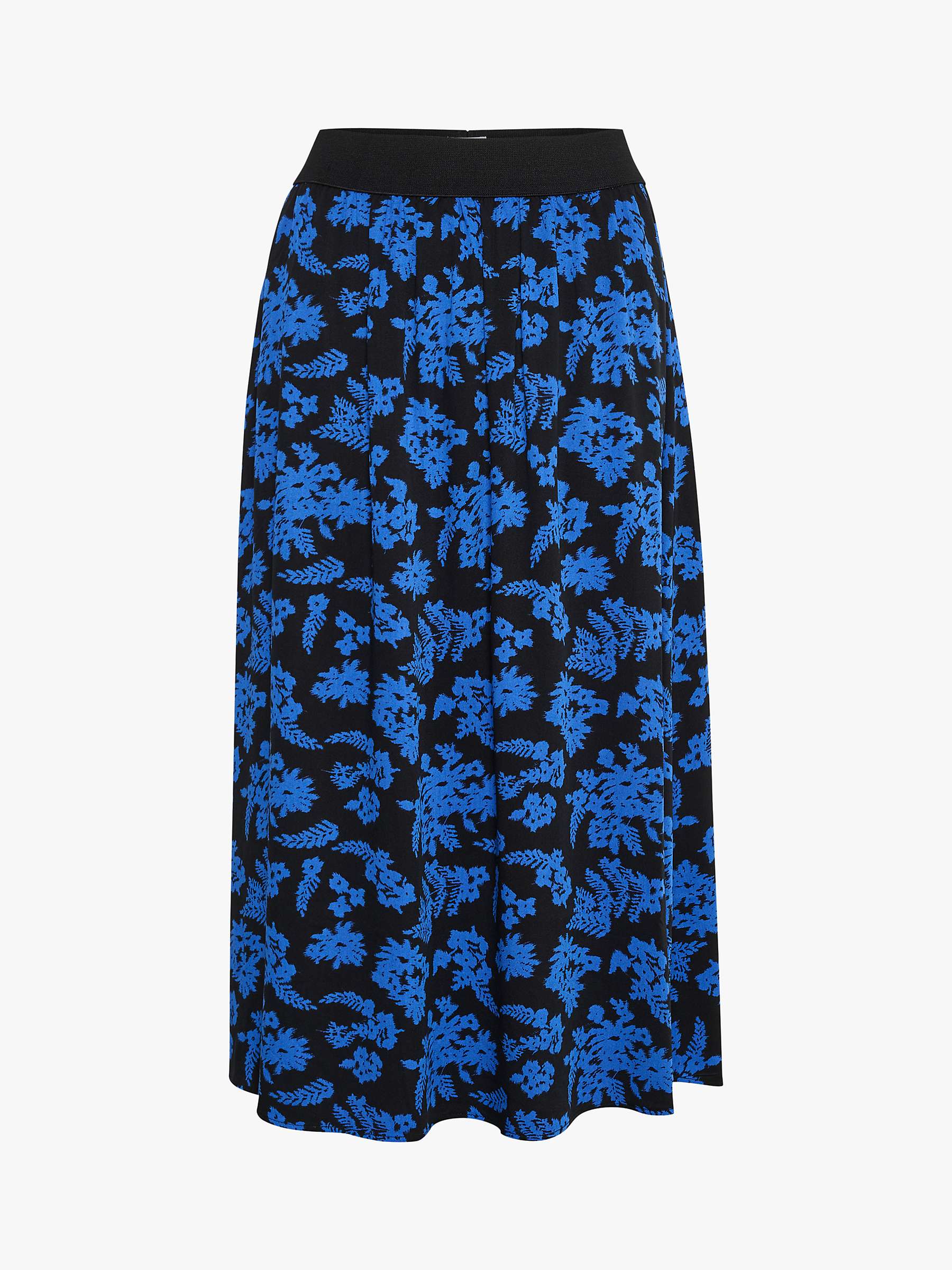 Buy Saint Tropez Ilga Floral Midi Skirt, Black Wind Flowers Online at johnlewis.com