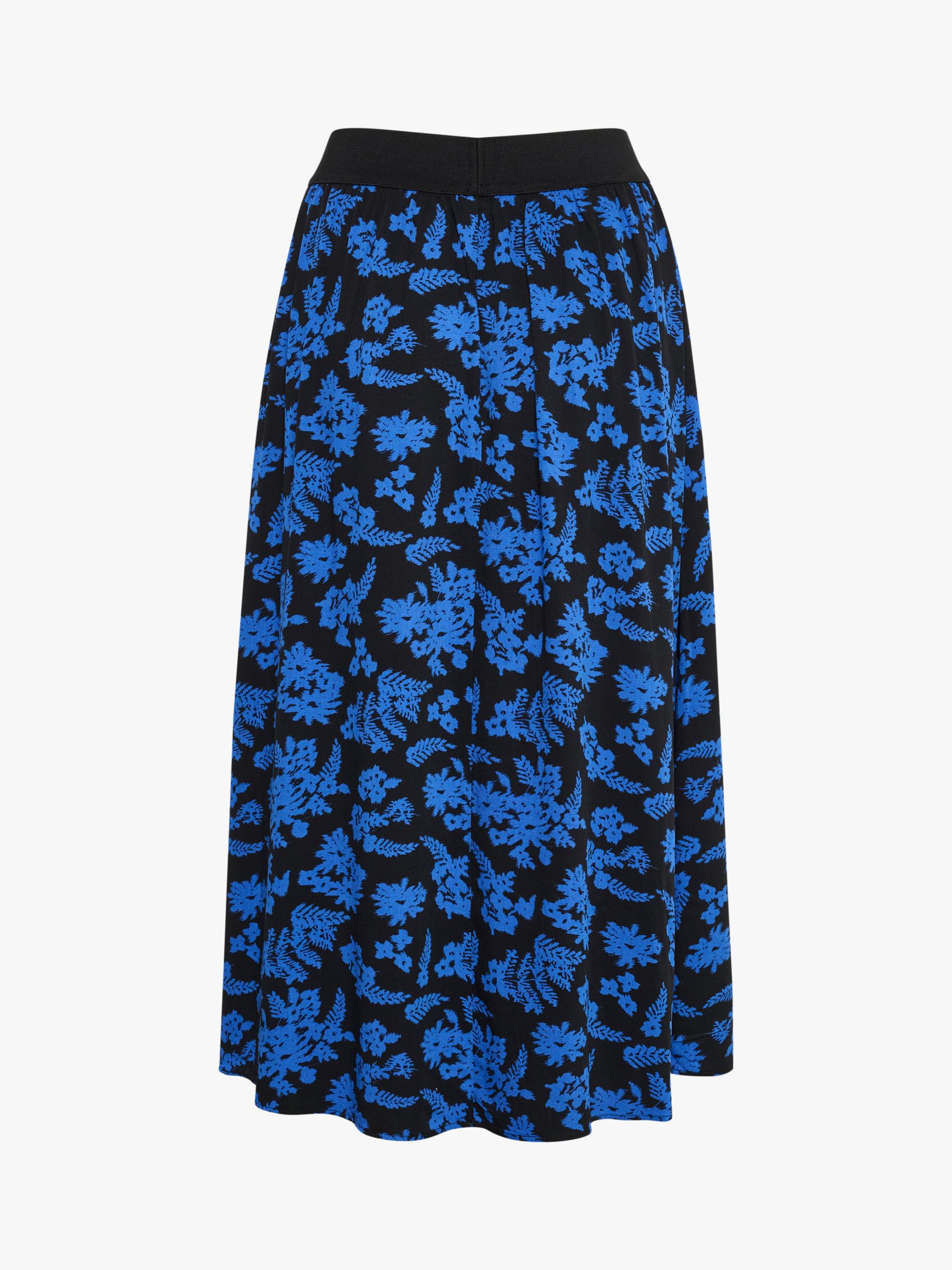 Buy Saint Tropez Ilga Floral Midi Skirt, Black Wind Flowers Online at johnlewis.com