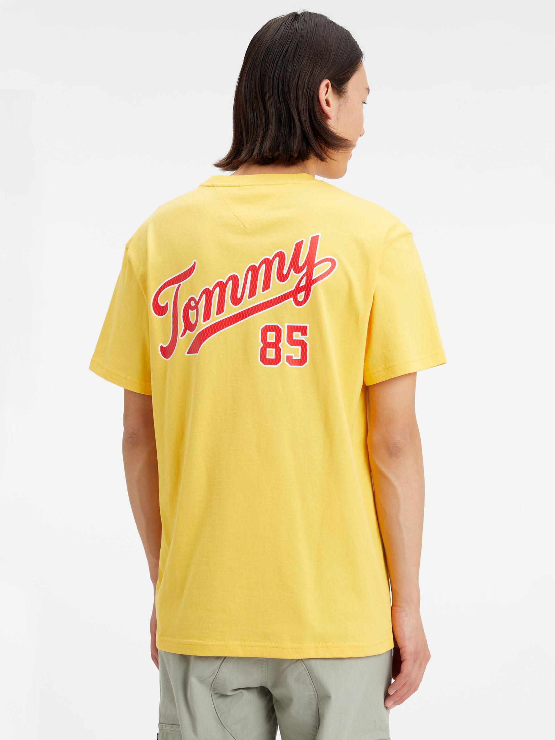 Tommy Jeans 85 T-Shirt, Cotton Partners Lewis at Organic Yellow & Warm College John Logo