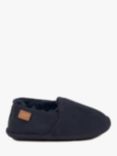 Just Sheepskin Kids' Mini Garrick Skeepskin Slippers, Navy