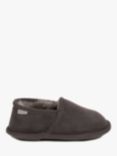 Just Sheepskin Kids' Mini Garrick Skeepskin Slippers, Dark Grey