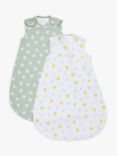 John Lewis ANYDAY Night & Day Print Baby Sleeping Bag, 0.5 Tog, Pack of 2