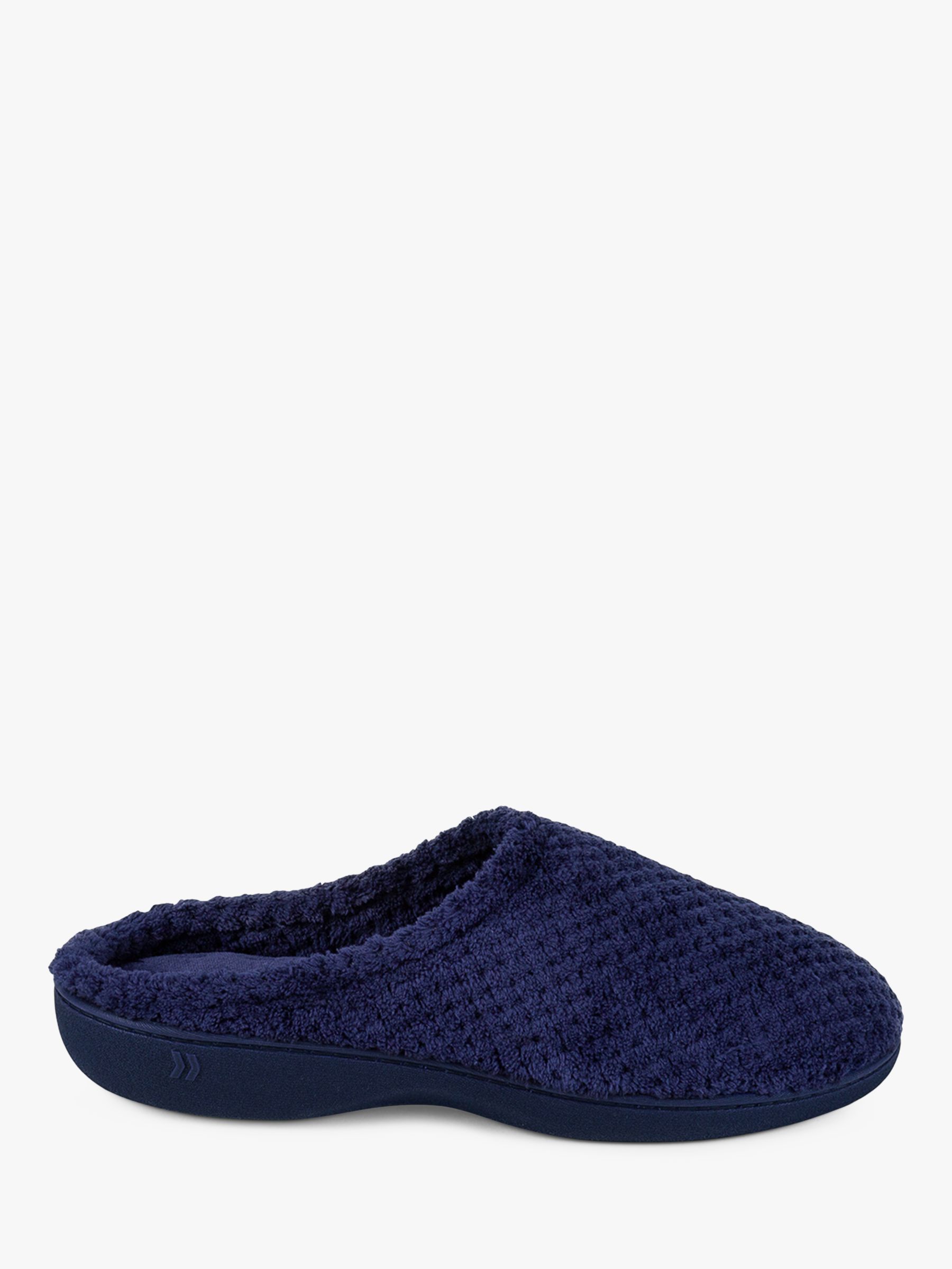 totes Popcorn Terry Mule Slippers, Navy at John Lewis & Partners