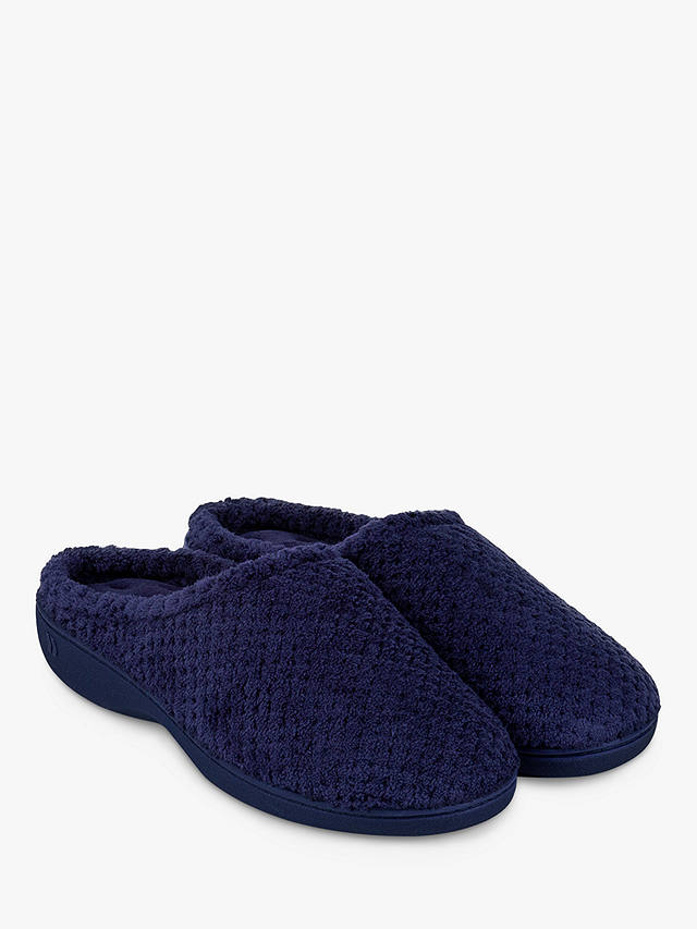 totes Popcorn Terry Mule Slippers, Navy