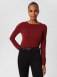 Hobbs Penny Sparkle Jumper, Red, Red