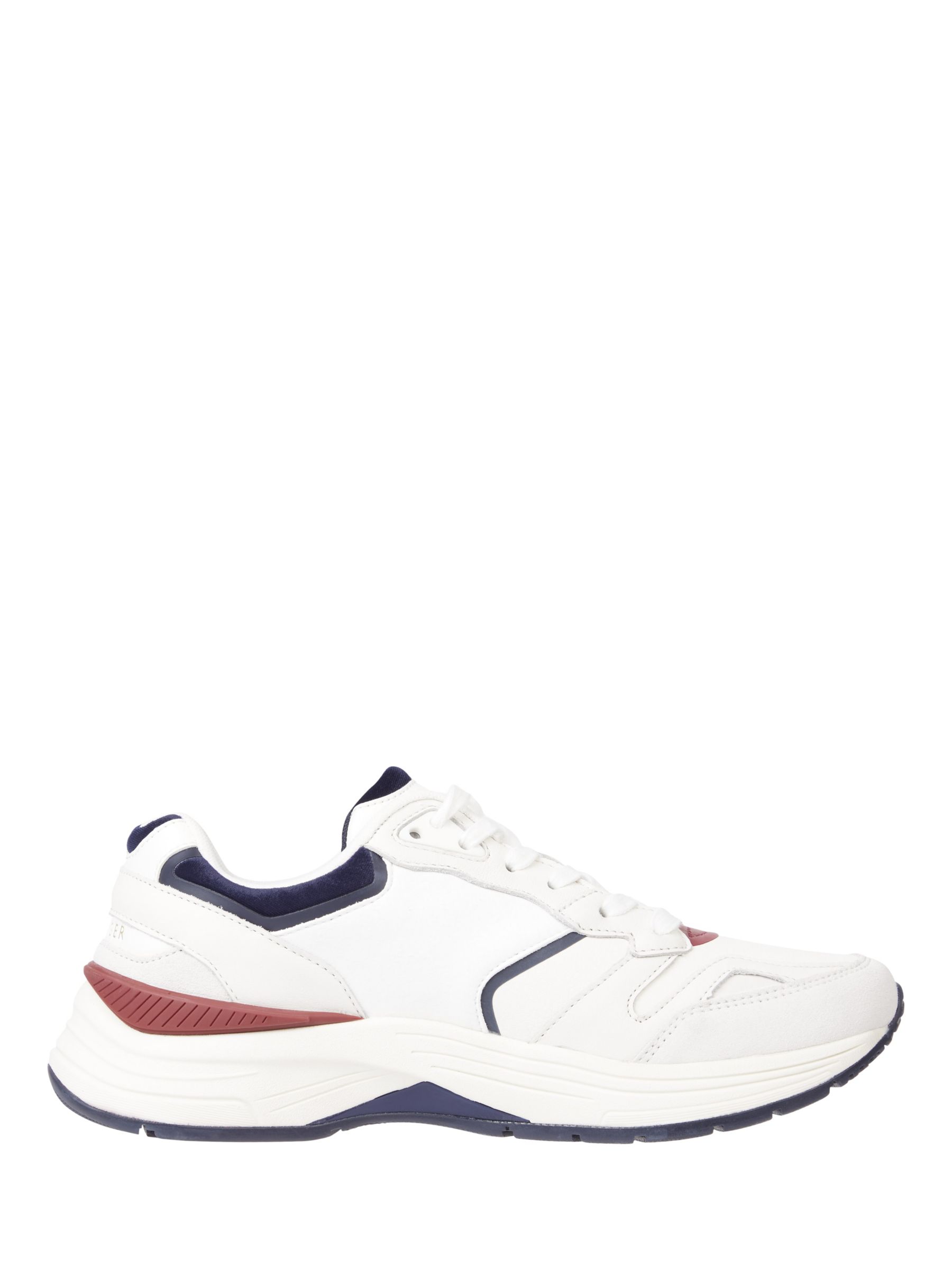 Tommy Hilfiger Leather Preppy Trainers, White at John Lewis & Partners