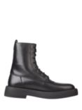 Tommy Hilfiger Leather Lace Up Boots, Black