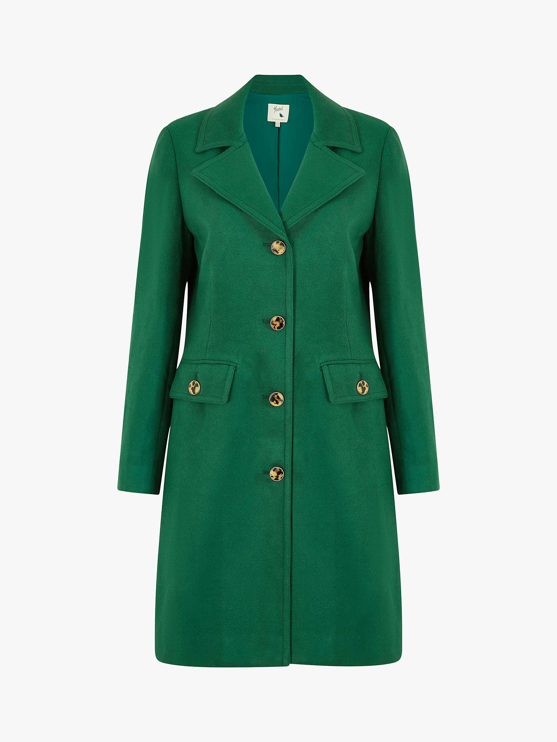 Buy Yumi Military Button Through Coat Online at johnlewis.com