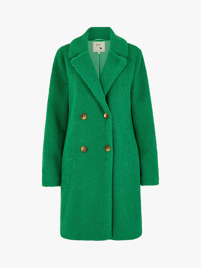 Yumi Teddy Bear Coat, Bright Green at John Lewis & Partners
