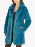 Yumi Faux Fur Coat, Teal