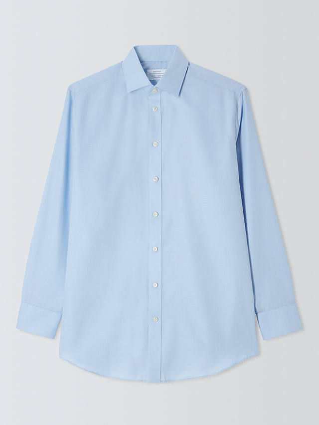 John Lewis Dobby Regular Fit Shirt, Blue