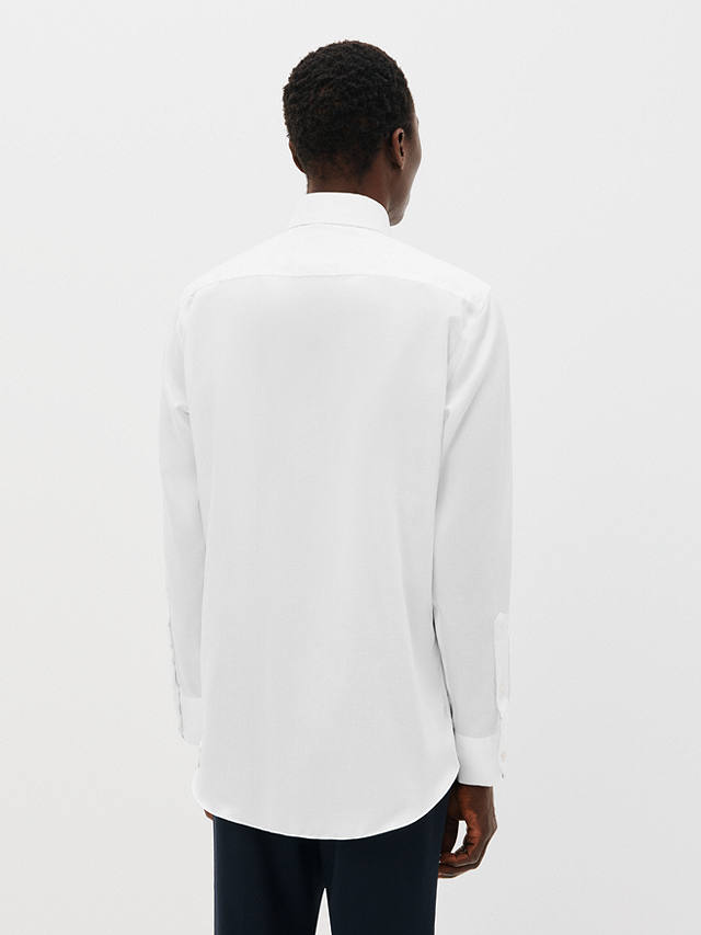 John Lewis Dobby Tailored Fit Shirt, White