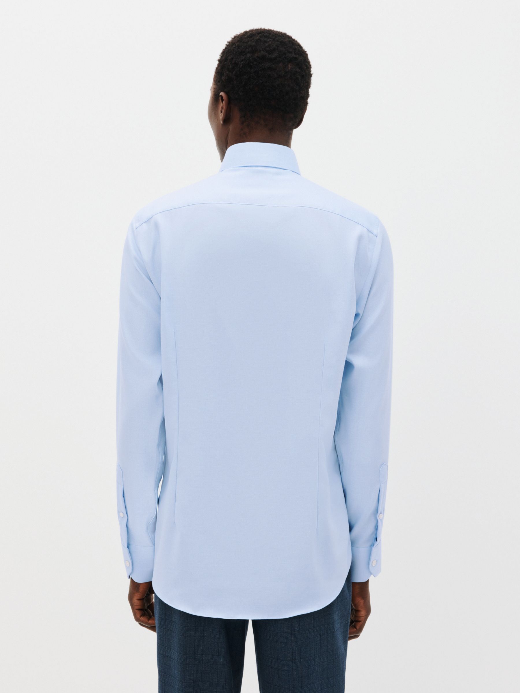 Buy John Lewis Dobby Slim Fit Shirt, Blue Online at johnlewis.com