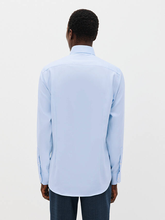 John Lewis Dobby Slim Fit Shirt, Blue