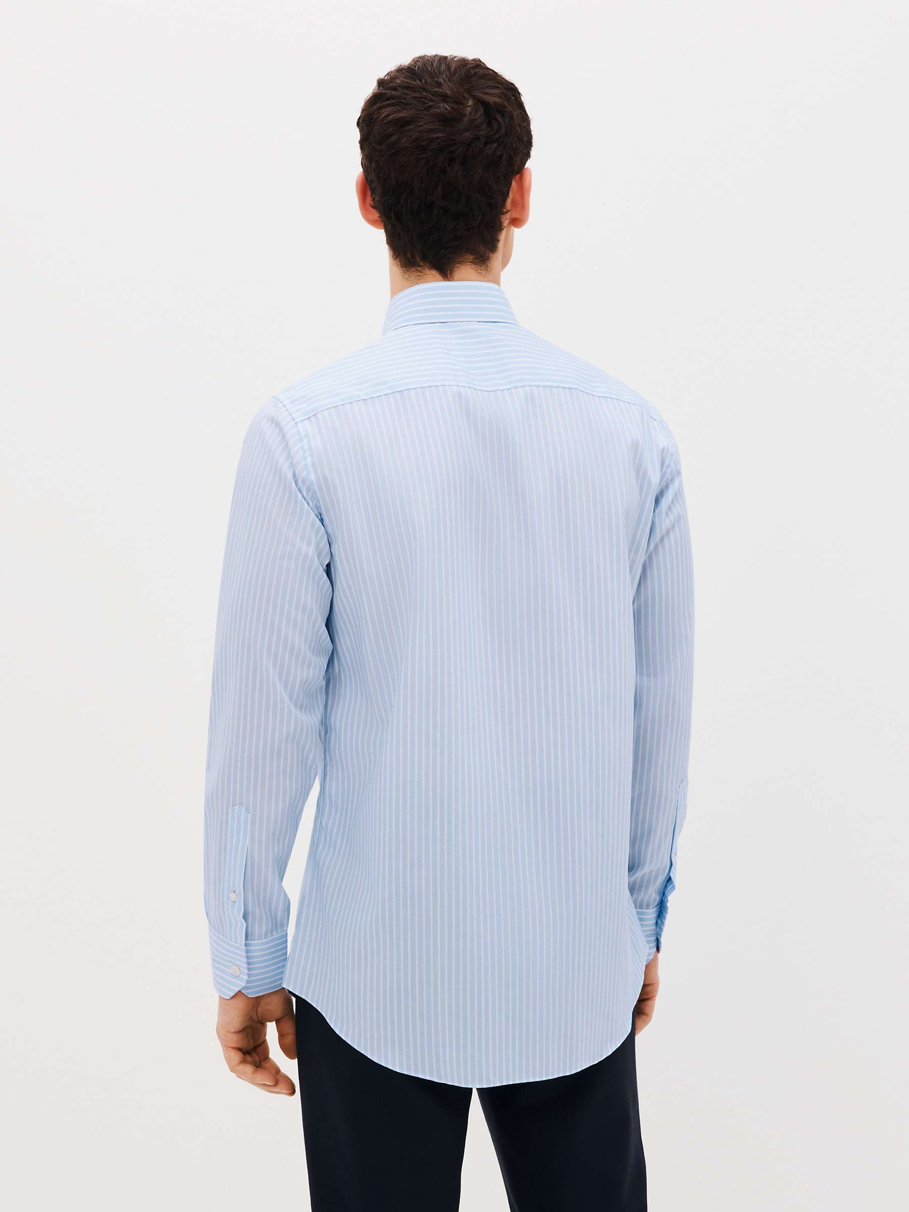 Buy John Lewis Stripe Tailored Fit Shirt, Light Blue Online at johnlewis.com