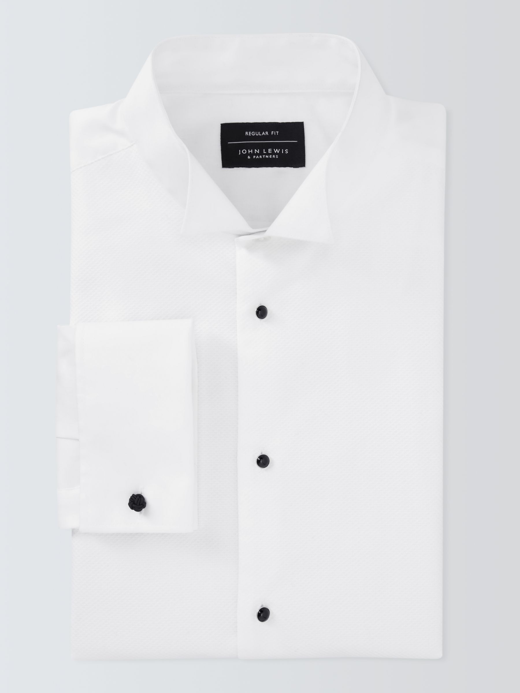 John Lewis Marcella Wing Collar Regular Fit Dress Shirt, White, 15R