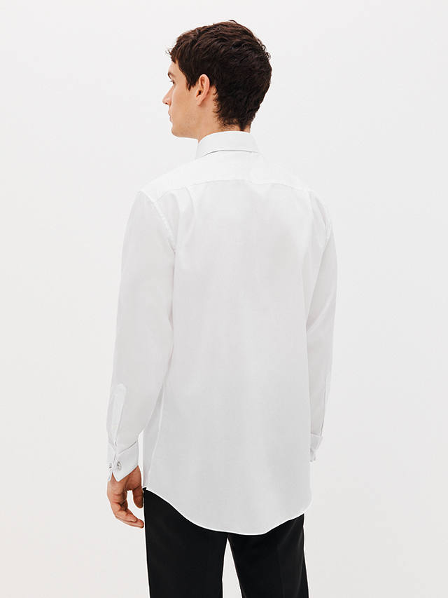 John Lewis Pleated Point Collar Regular Fit Dress Shirt, White