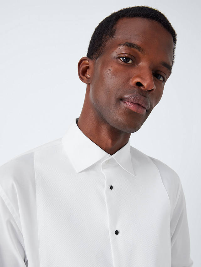 John Lewis Marcella Point Collar Tailored Fit Dresswear Kit Dress Shirt, White