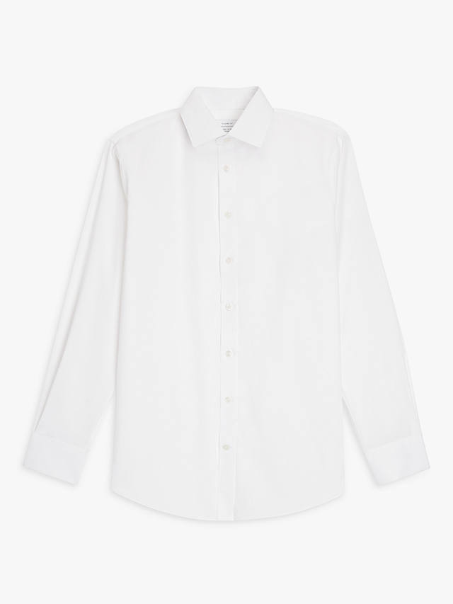 John Lewis Non Iron Twill Tailored Fit Shirt, White