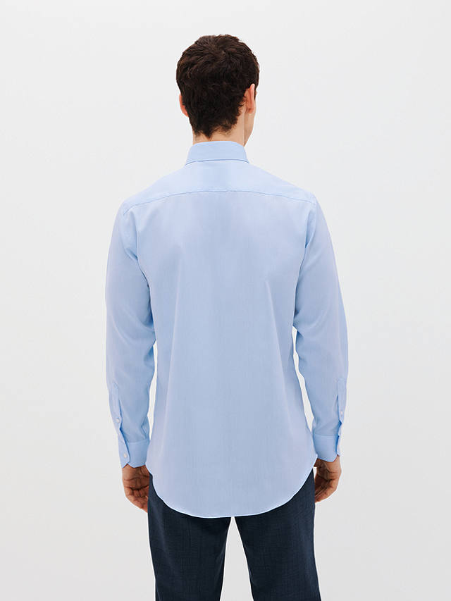 John Lewis Non Iron Twill Tailored Fit Shirt, Blue