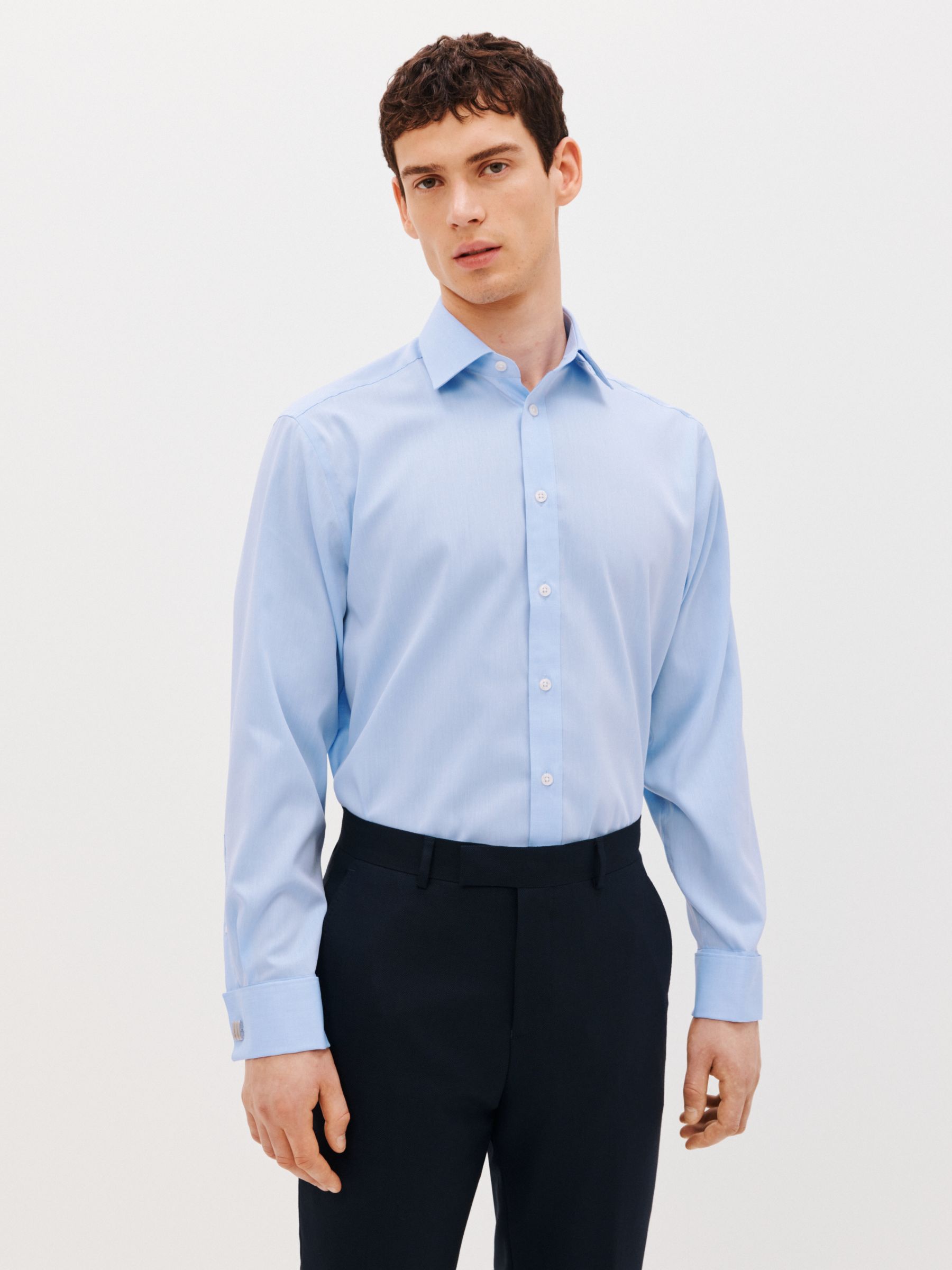 Buy John Lewis Non Iron Twill Regular Fit Double Cuff Shirt Online at johnlewis.com