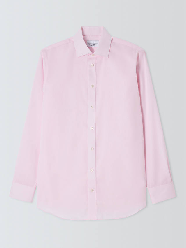 John Lewis Twill Tailored Fit Shirt, Pink
