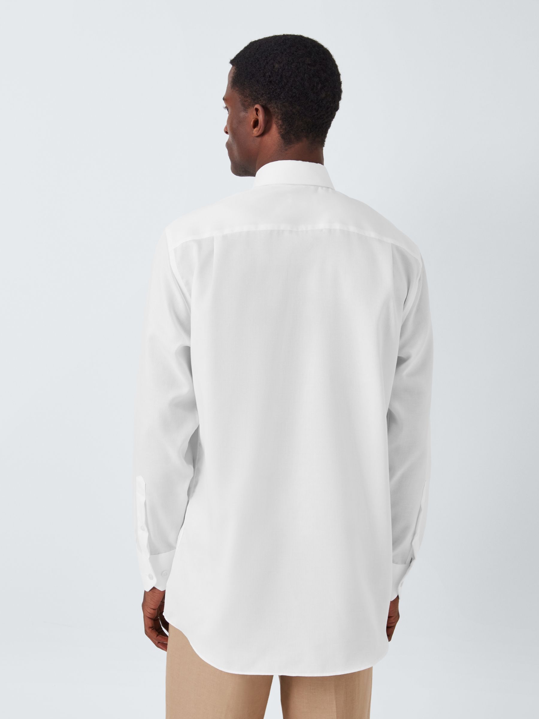 John Lewis Dobby Regular Fit Shirt, White, 17.5R
