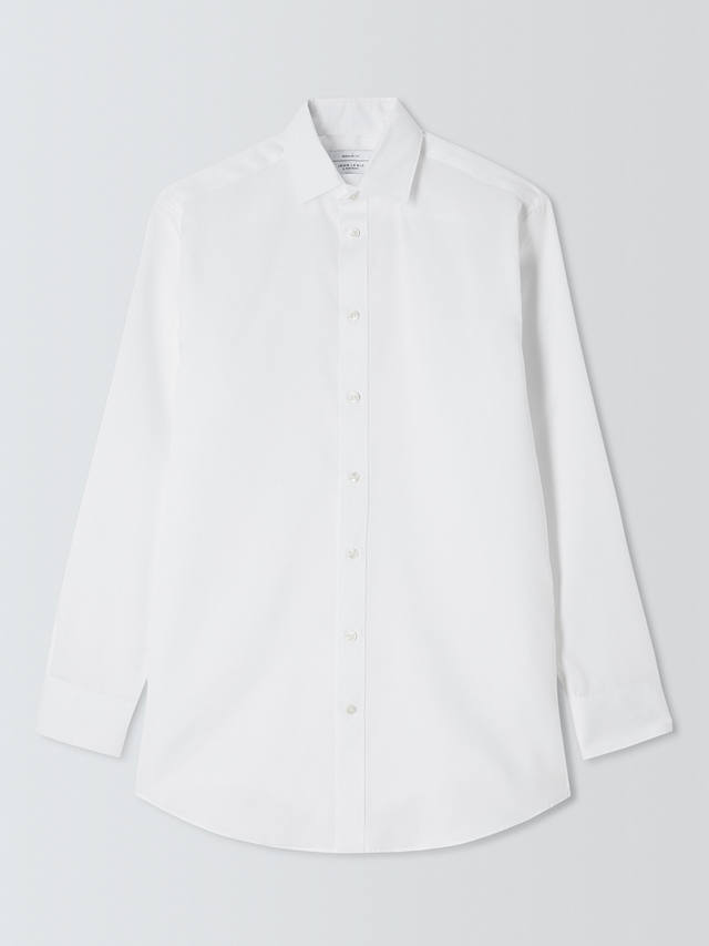 John Lewis Dobby Regular Fit Shirt, White