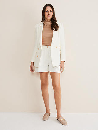 Phase Eight Auden Boucle Co-Ord Shorts, Cream