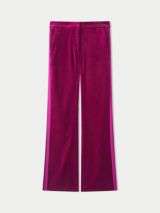 Jigsaw Mason Satin Trim Velvet Trousers, Pink