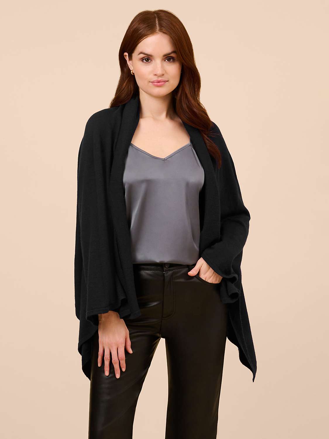 Buy Adrianna Papell Classic Solid Cashmere Blend S’HUG® Cardigan Wrap Online at johnlewis.com