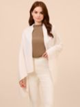 Adrianna Papell Classic Solid Cashmere Blend S’HUG® Cardigan Wrap, Ivory