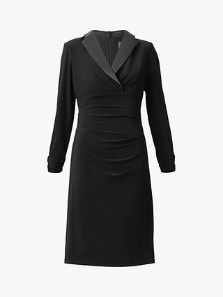 Adrianna Papell Jersey Tuxedo Dress, Black