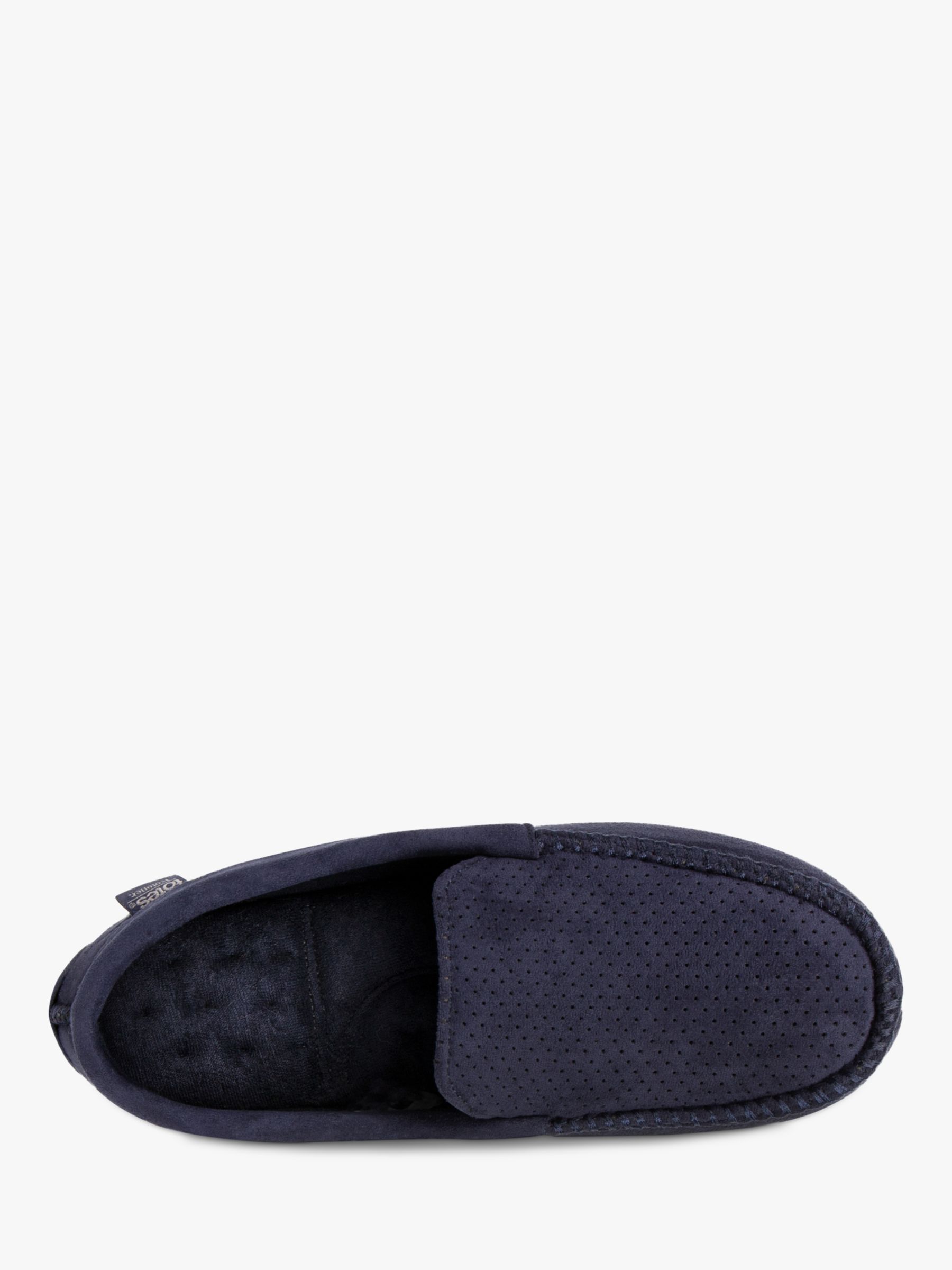 totes Airtex Suedette Moccasin Slippers, Navy