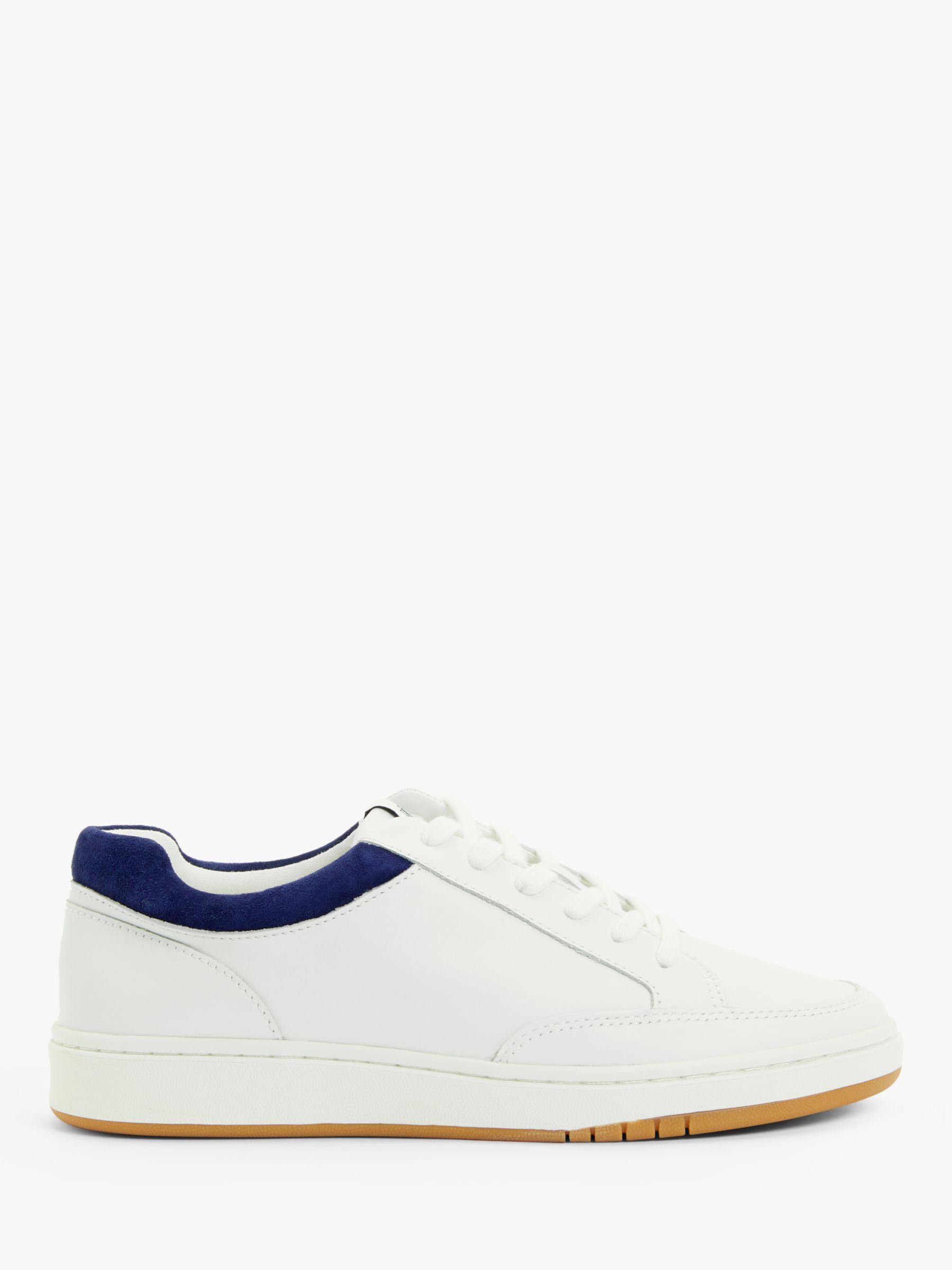 Ralph Lauren Hailey Leather Lace Up Trainers, White