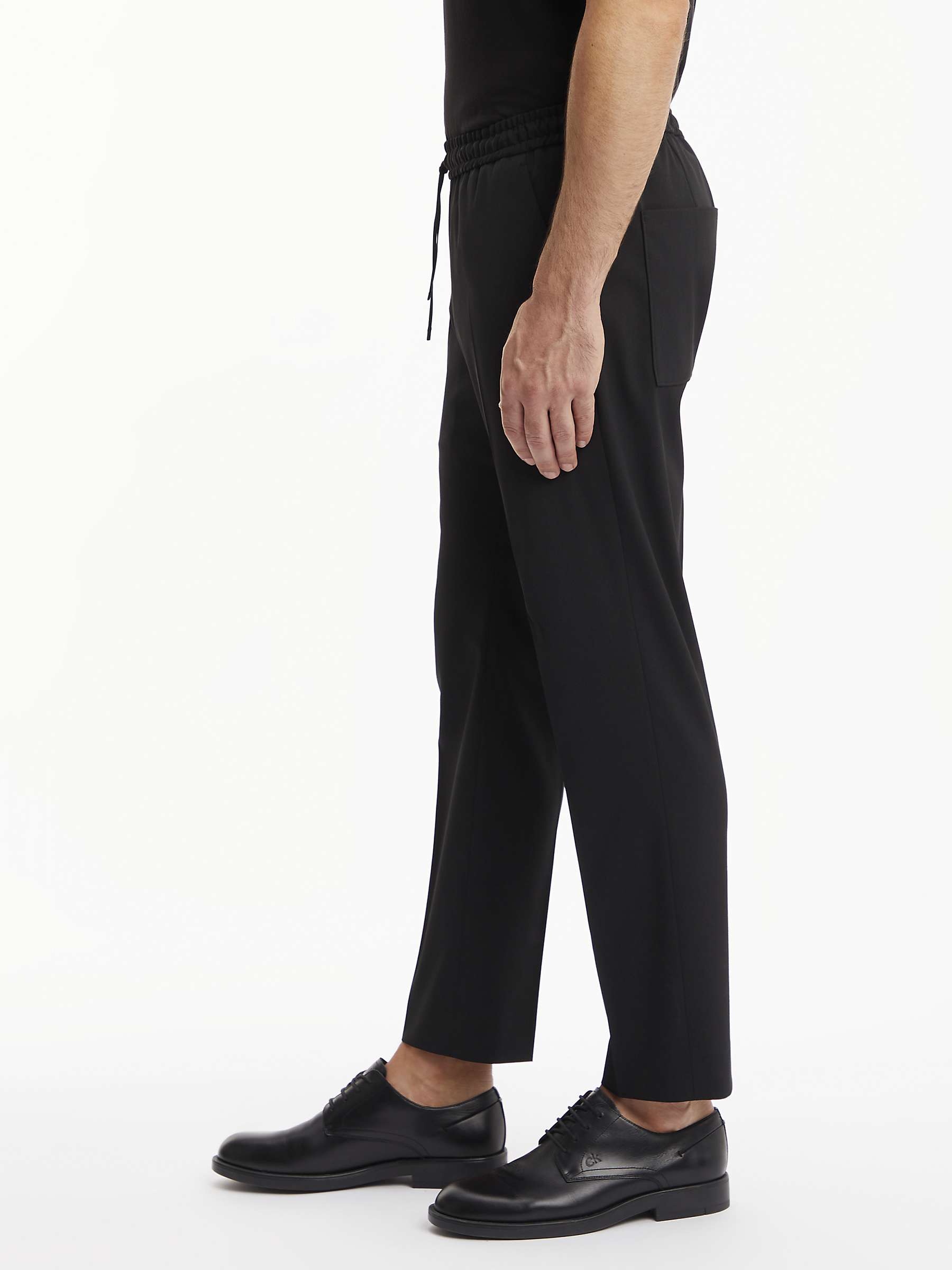 Buy Calvin Klein Wool Blend Gabardine Tailored Joggers, Ck Black Online at johnlewis.com