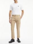 John Lewis ANYDAY Relaxed Fit Ripstop Stretch Cotton Ankle Trousers,  Chestnut