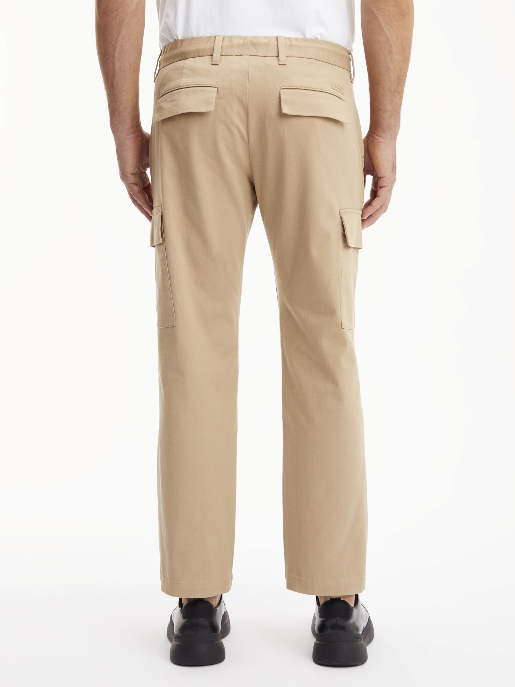 Calvin Klein Straight Cargo Trousers, Travertine, XS