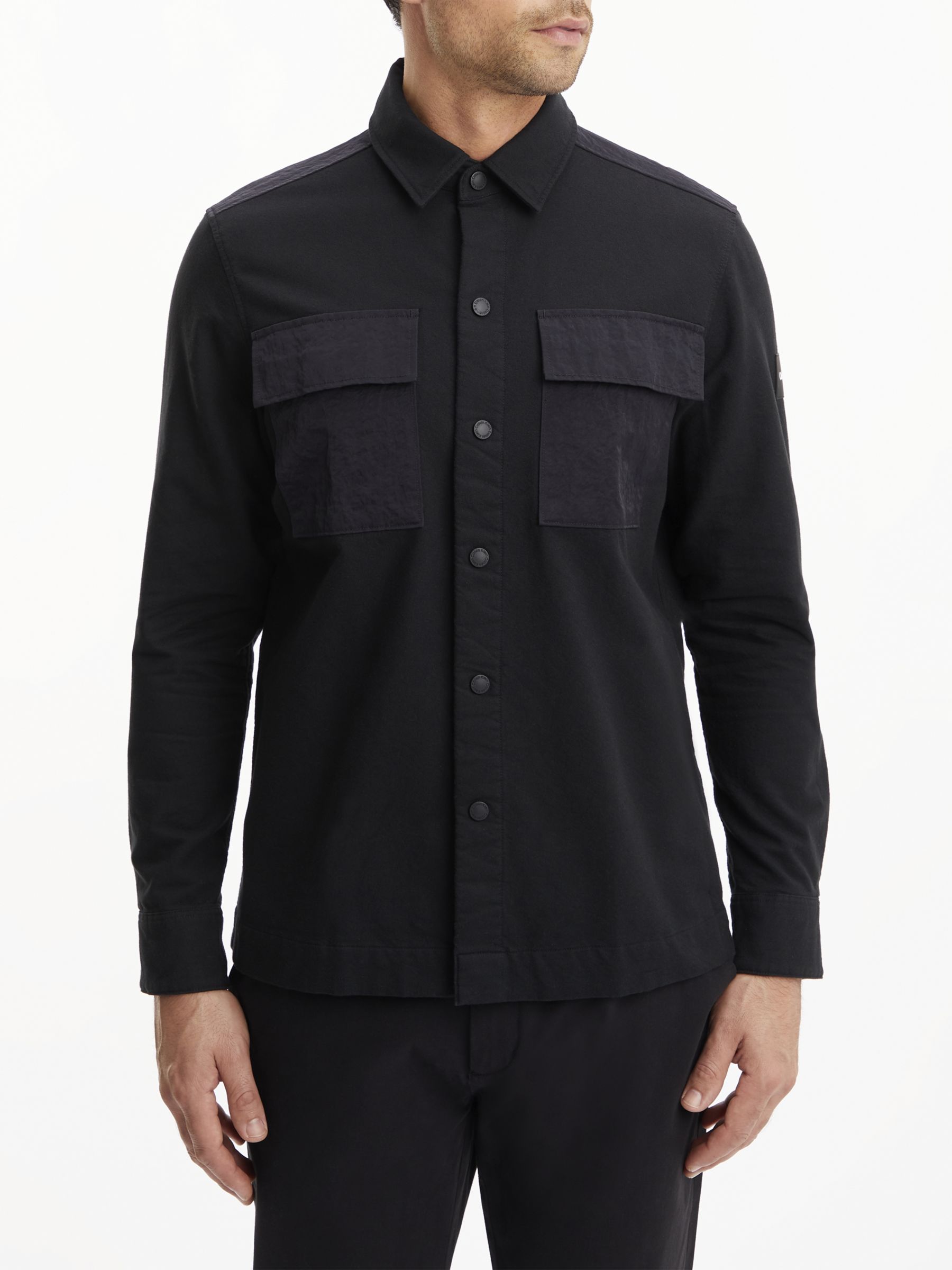 Calvin Klein Twill Overshirt, Ck Black, XS