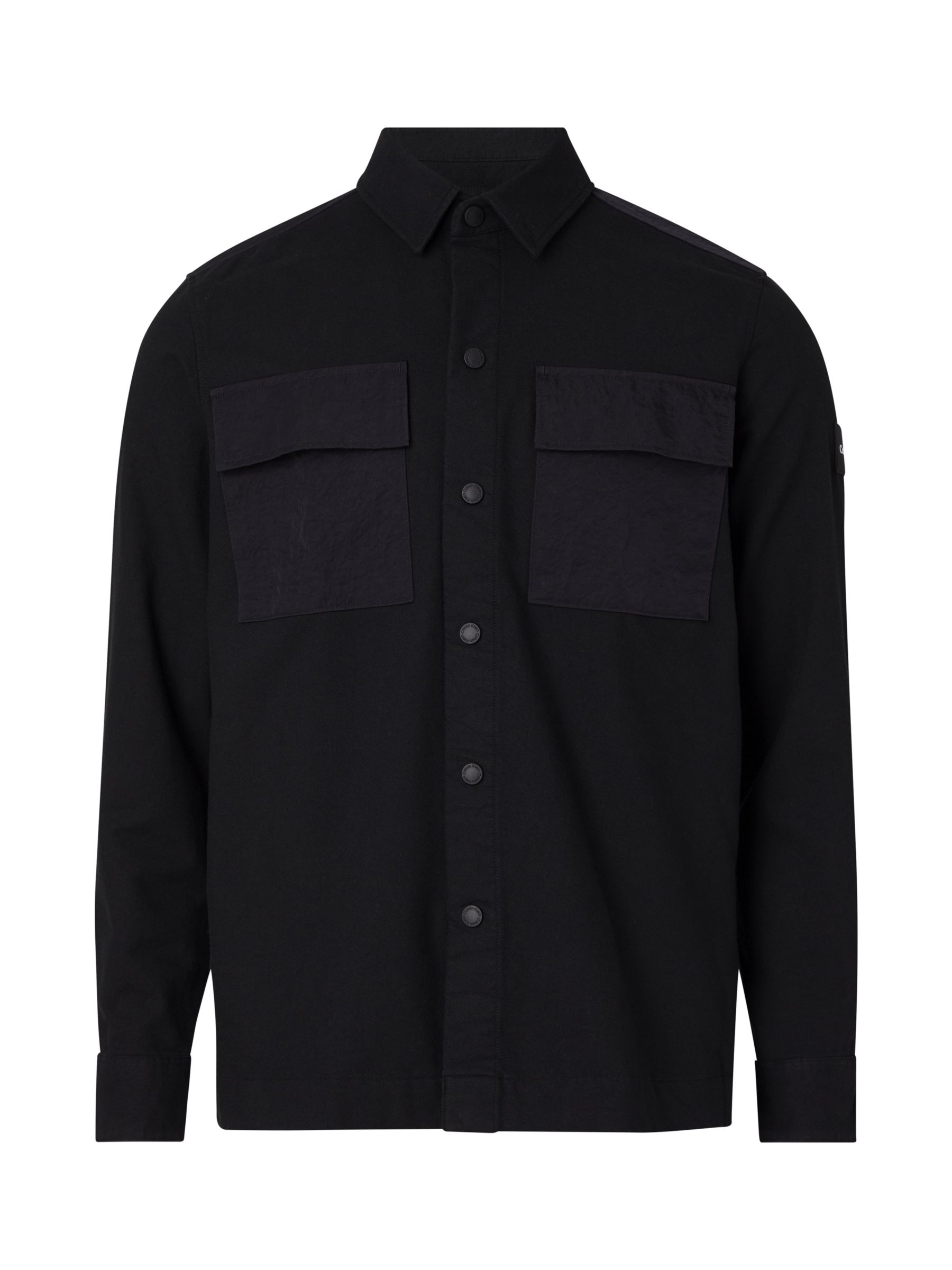Calvin Klein Twill Overshirt, Ck Black at John Lewis & Partners