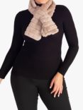 chesca Faux Fur Ribbed Scarf