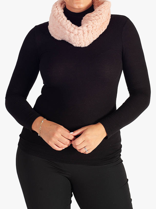 chesca Faux Fur Snood, Soft Pink