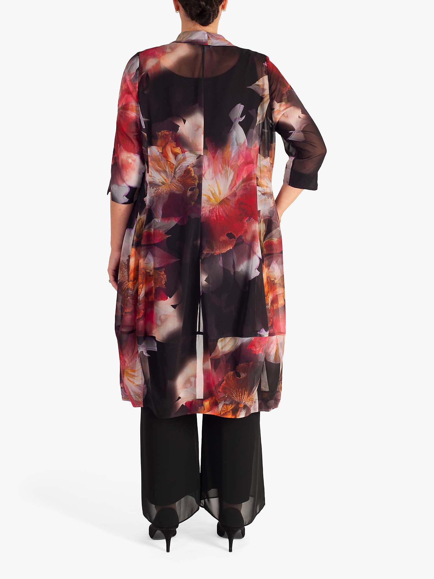 Buy chesca Orchid Print Chiffon Coat, Red Orchid/Multi Online at johnlewis.com