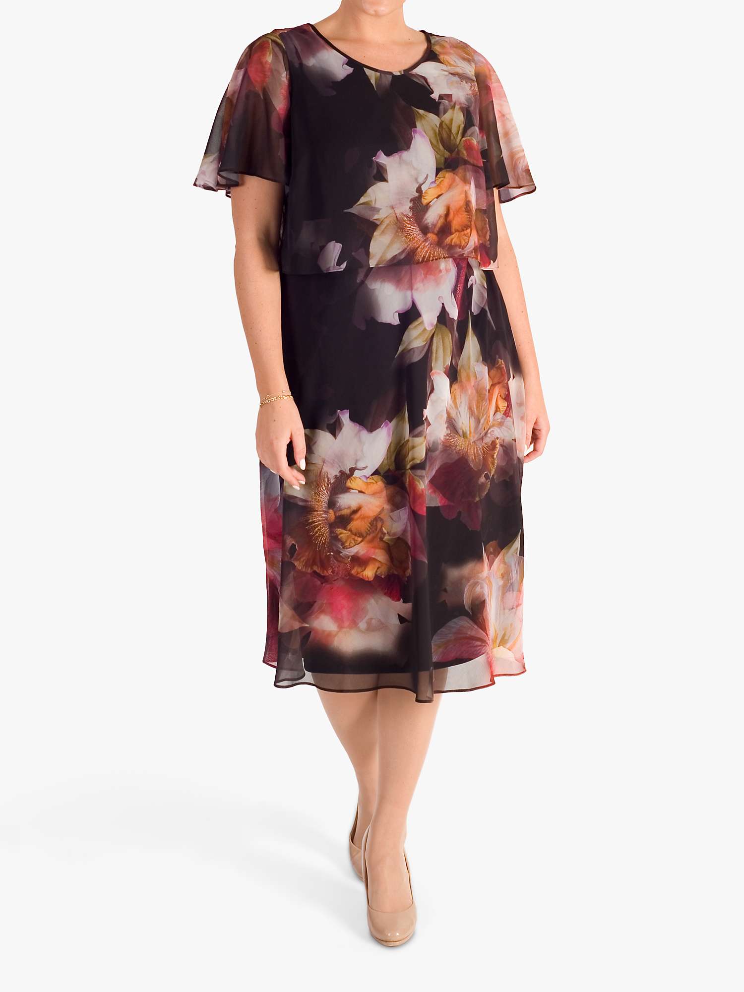 Buy chesca Orchid Floral Print Chiffon Dress, Multi Online at johnlewis.com