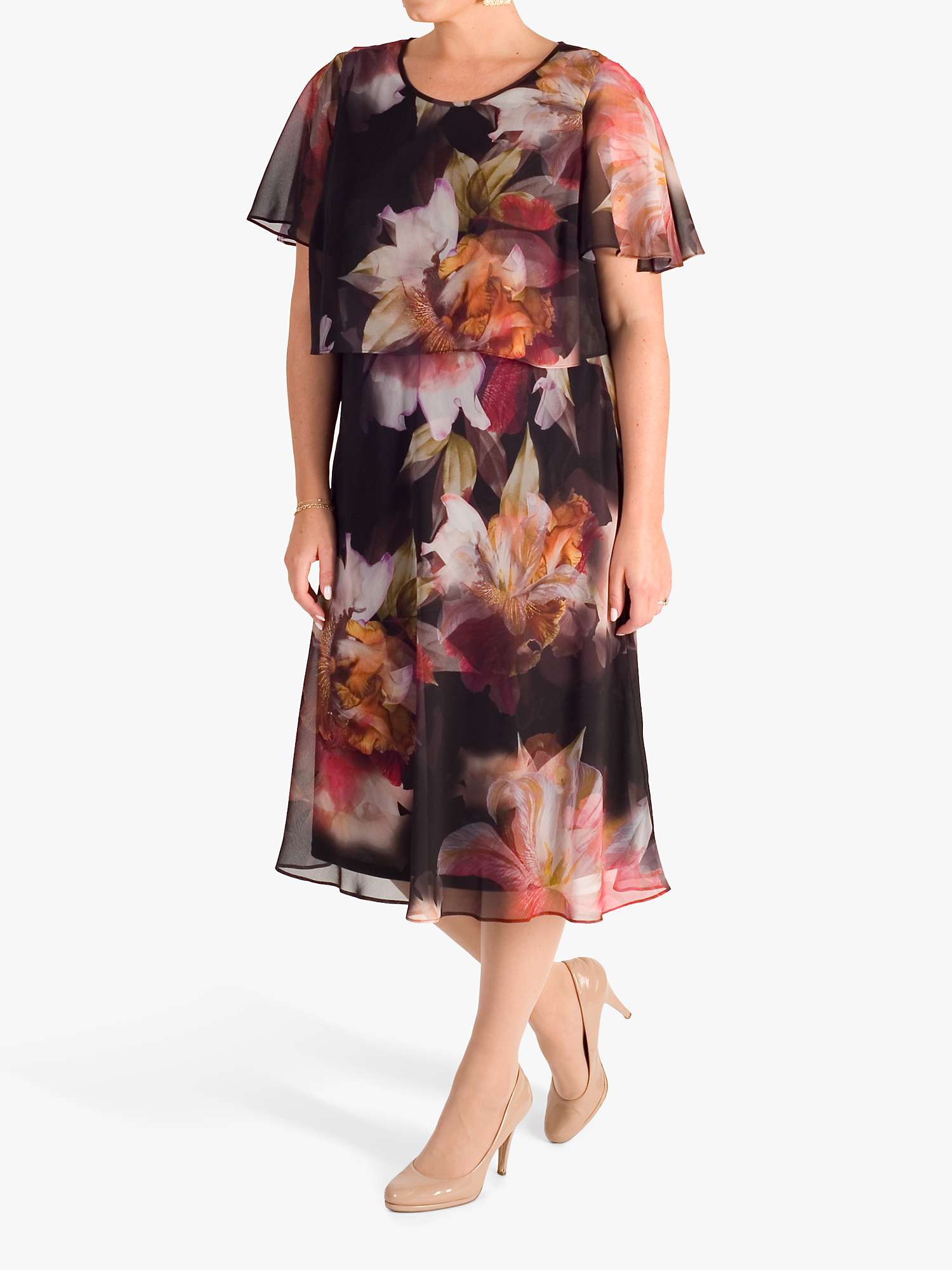 Buy chesca Orchid Floral Print Chiffon Dress, Multi Online at johnlewis.com