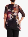 chesca Orchid Print Layered Chiffon Top, Multi