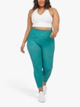 Spanx Booty Boost 7/8 Active Leggings, Peacock Microdot
