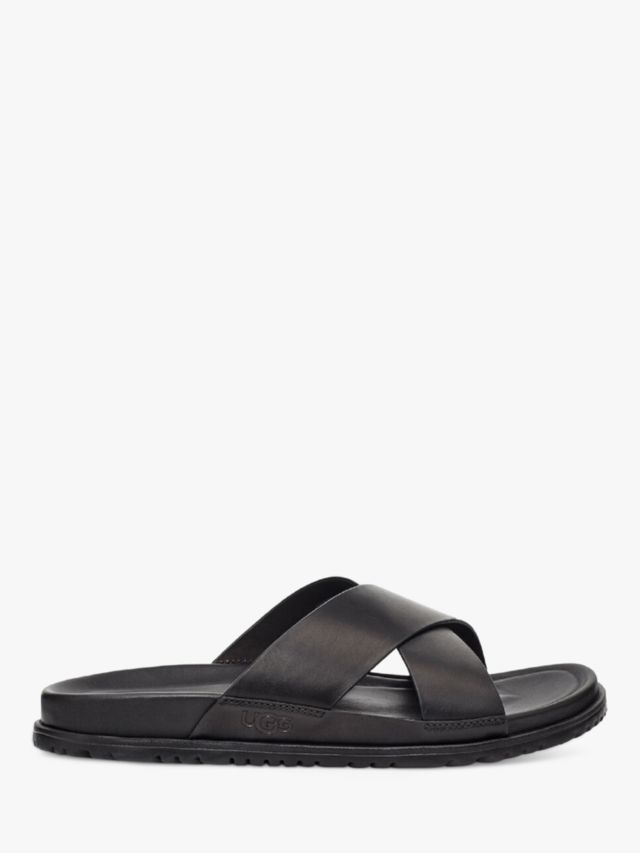 UGG Wainscott Leather Sliders Black 8