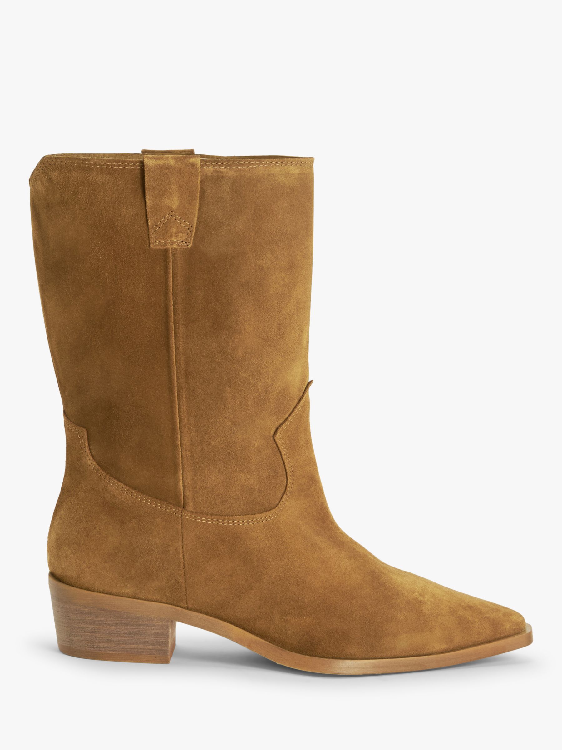 AND/OR Petra Suede Western Summer Boots, Tan, 7